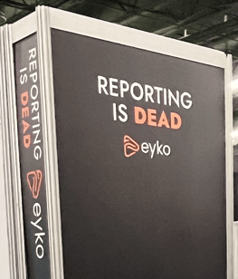 Image of the eyko reporting is dead statement at the booth